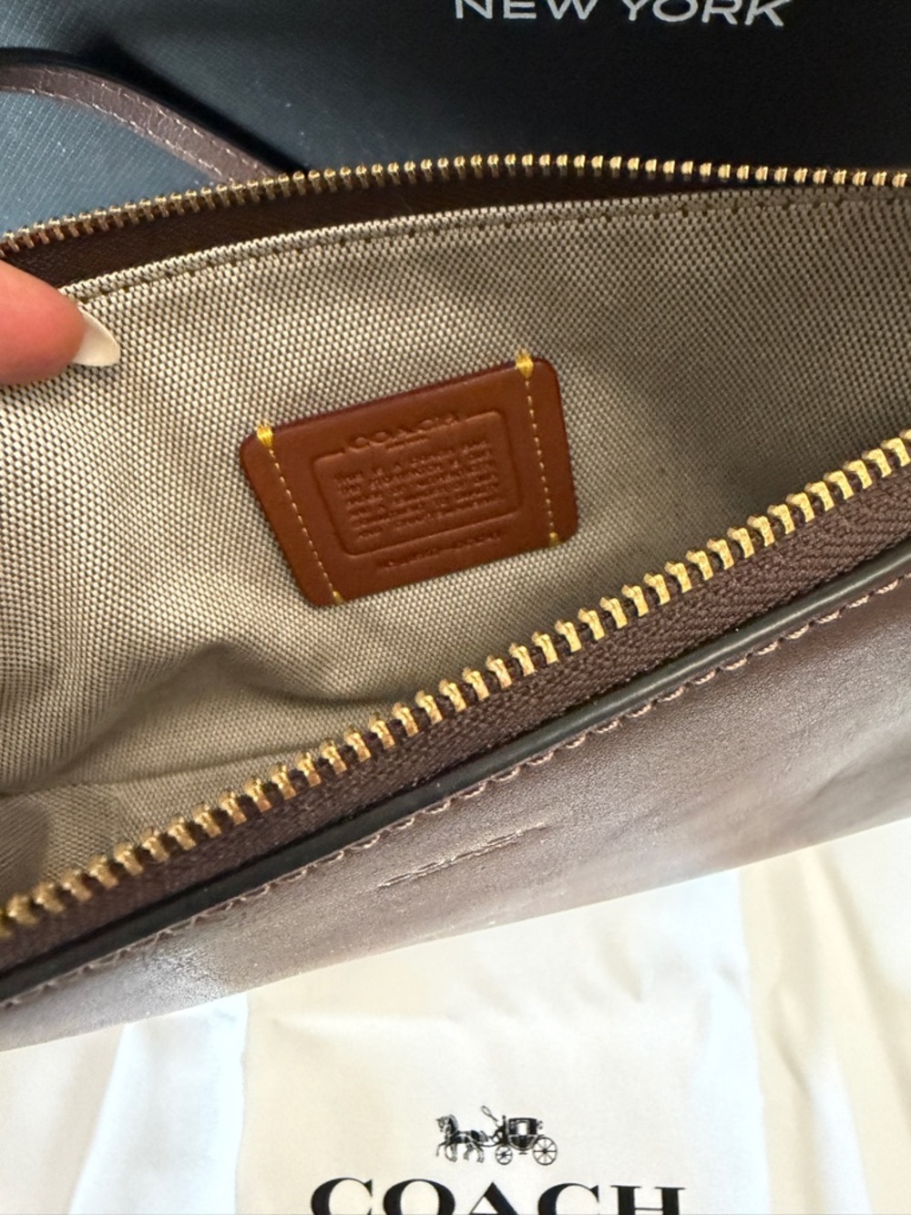 Coach Plaza Shoulder Bag in Dark Brown with Gold Hardware. PRICE FIRM - Picture 6 of 11